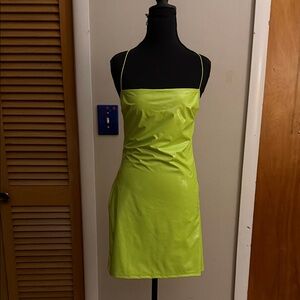 AKIRA Neon Green Mini Dress